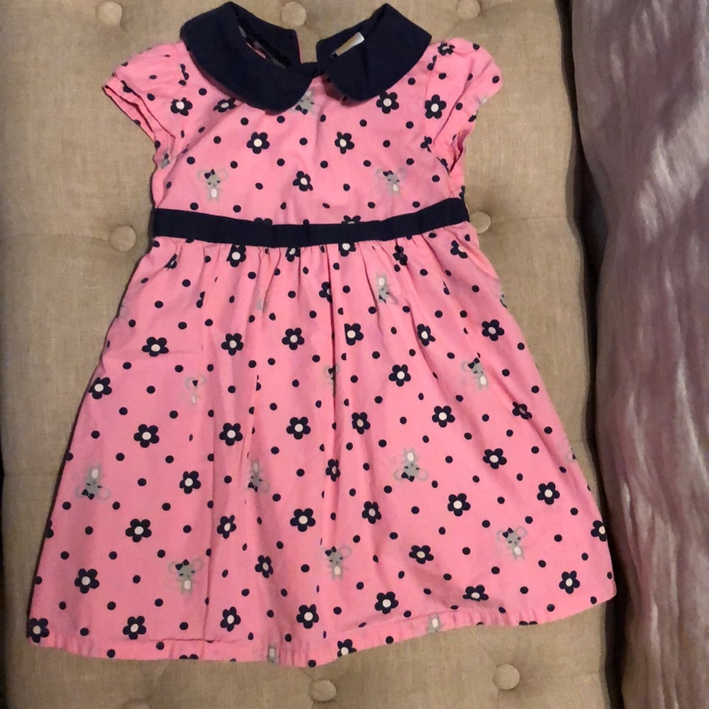 Gymboree pink and navy “mouse”dress